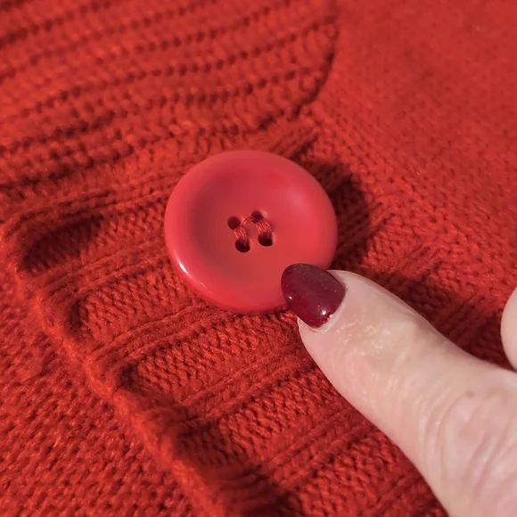 Bisou Bisou Red Belted Holiday Winter Sweater XL - Picture 9 of 13